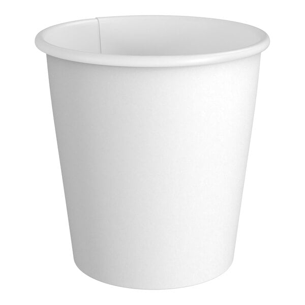 Choice 8 oz. Tall White Poly Paper Hot Cup - 50/Pack