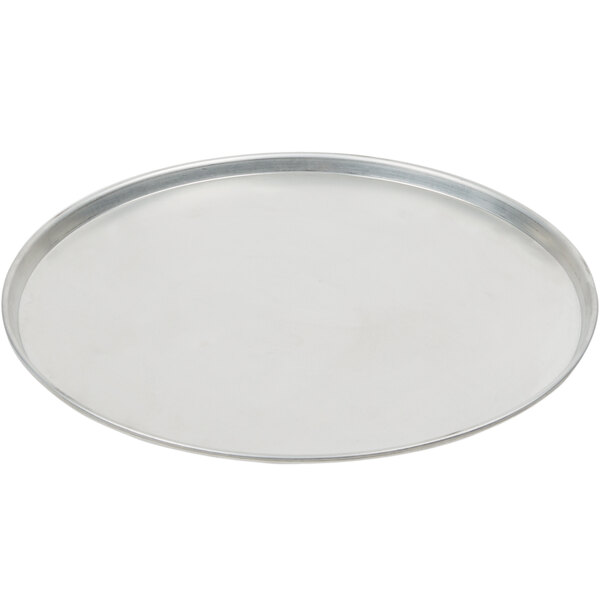 An American Metalcraft tin-plated steel deep dish pizza pan.