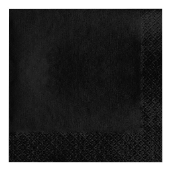 A black napkin with a diamond pattern.