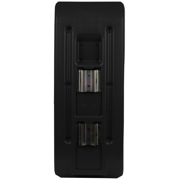 A black plastic rectangular Commercial Zone Vue-T-Ful Isle with metal parts.