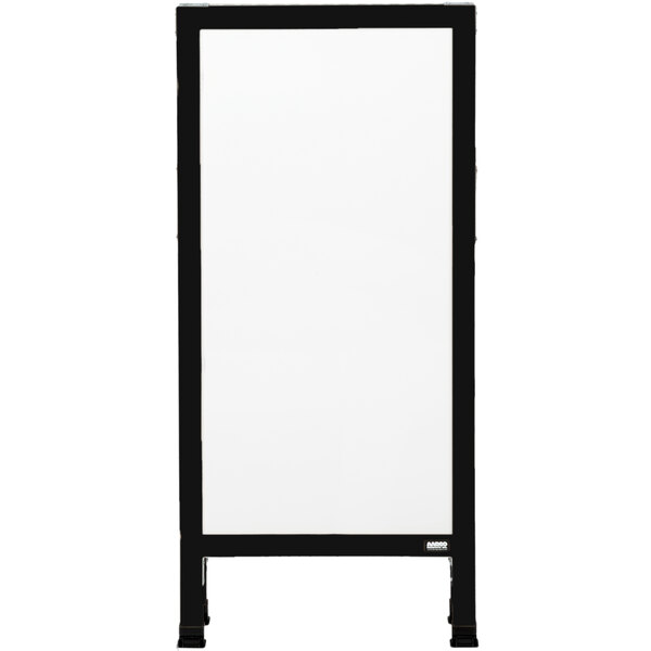 A black A-frame with a white porcelain board inside.