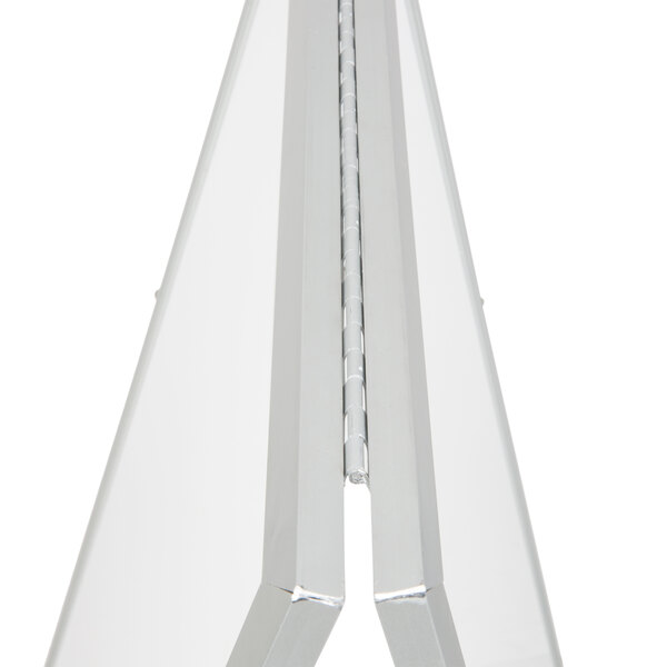 An Aarco aluminum A-frame sidewalk sign with a white marker board.