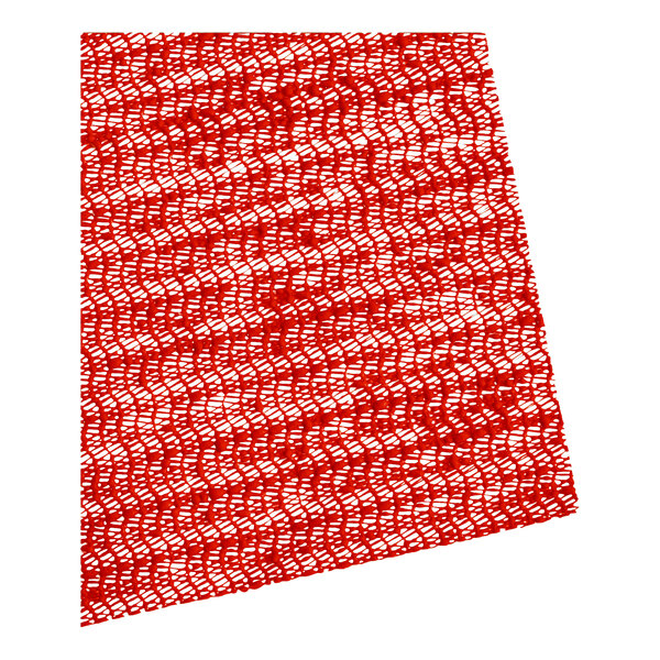 Cactus Mat 110R-R3 3' x 60' PVC Coated Polyester Scrim Light Duty Red Bar Mat / Shelf Liner