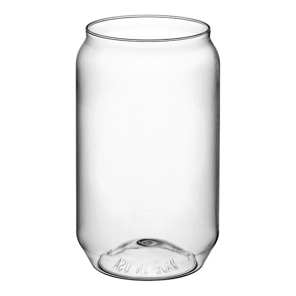 WNA Comet RESCG16 Reserv 16 oz. Clear Plastic Disposable Beer Can - 64/Case