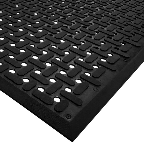 Cactus Mat 2540-C35 VIP Guardian 3' x 5' Black Grease-Proof Anti-Fatigue  Floor Mat - 1/4 Thick