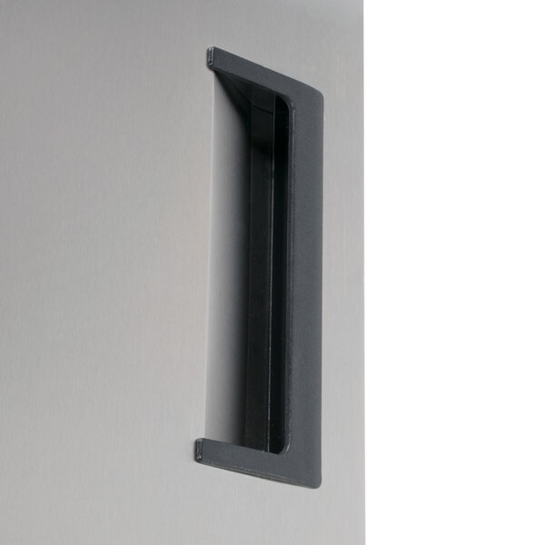 A black and white reversible door handle.