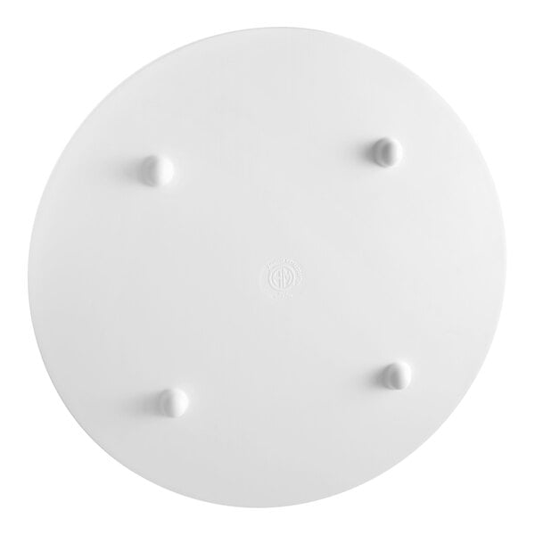 American Metalcraft 13 1/2" Faux Acacia Round Melamine Serving Board / Charger