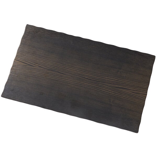 An American Metalcraft walnut melamine serving board.