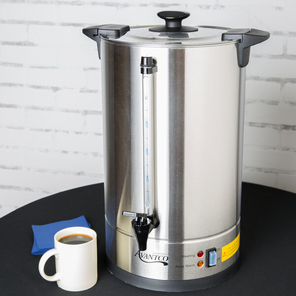 Restpresso Coffee Urn - Silver, Stainless Steel - 1500W, 110 Cup - 1 count  box