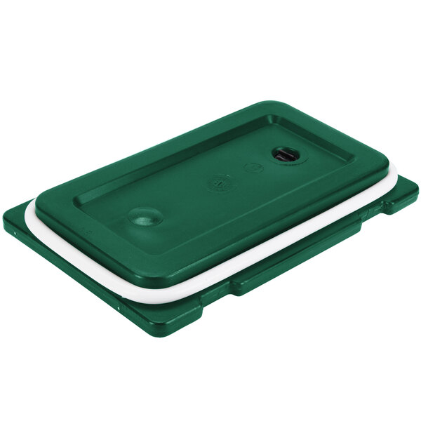 A Kentucky green plastic lid with a white strip.