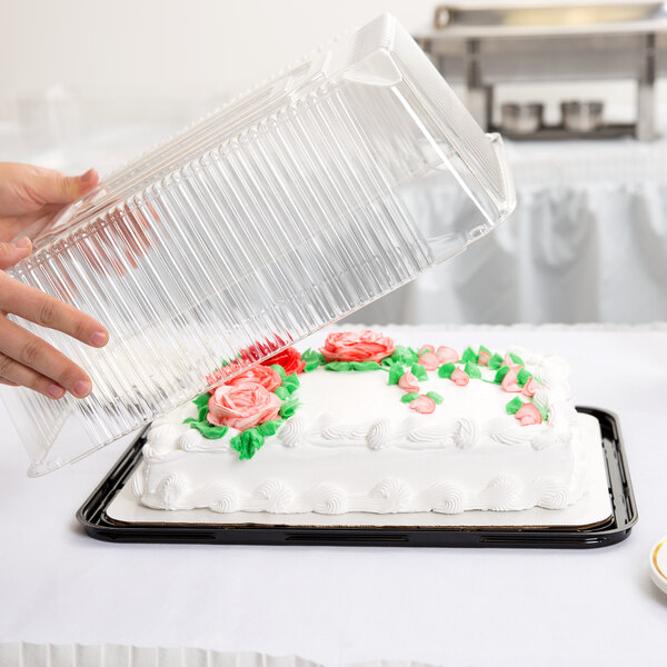 d w fine pack g85 1 1 4 size 2 3 layer sheet cake display container with what size is a sheet cake