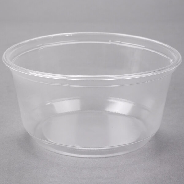 clear round plastic containers