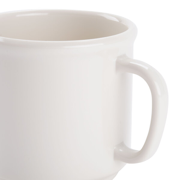 A white GET Diamond Ivory plastic mug with a handle.