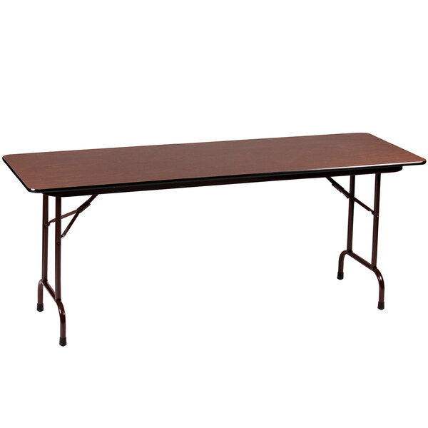 Correll Folding Table 30 X 96 Melamine Top Adjustable Height Correll Folding Table 30 X 96 Melamine Top Adjustable Height Walnut Cfa3096m
