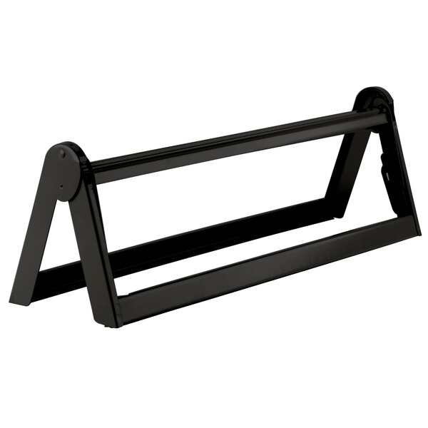 A black metal Bulman paper dispenser with a straight edge blade.
