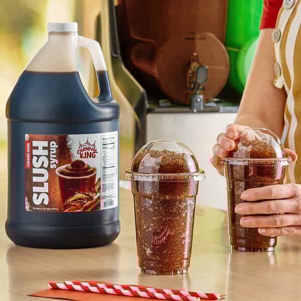 Carnival King 1 Gallon Cola Slushy 5:1 Concentrate - 4/Case
