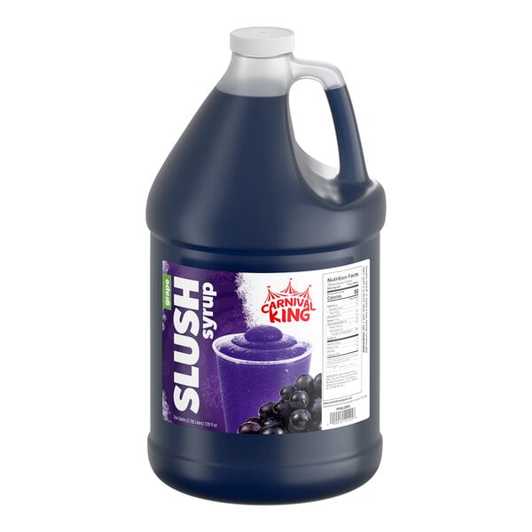 Carnival King 1 Gallon Grape Slushy 5:1 Concentrate - 4/Case