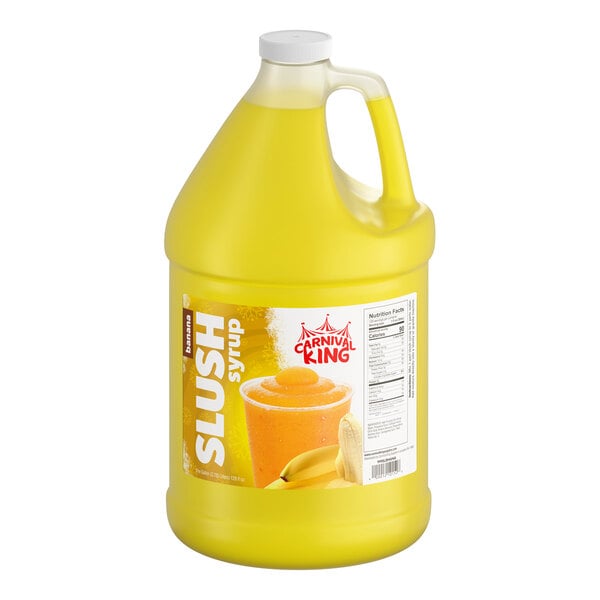 Carnival King 1 Gallon Banana Slushy 5:1 Concentrate - 4/Case