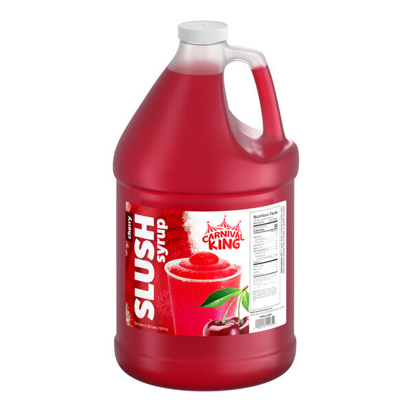 Carnival King 1 Gallon Cherry Slushy 5:1 Concentrate - 4/Case