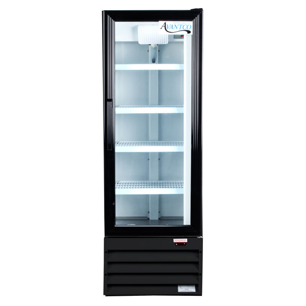 avantco gdc10 21 black swing glass door merchandiser refrigerator with led lighting - Refridgerator Glass Door avantco gdc10 21 black swing glass door merchandiser refrigerator with led lighting - Refridgerator Glass Door