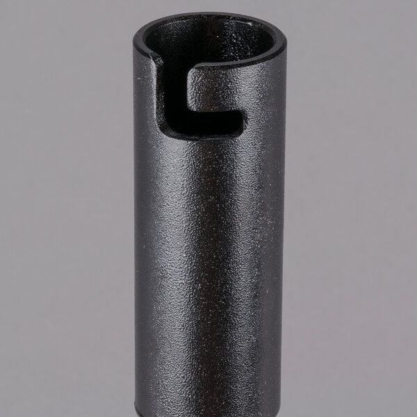 A black cylindrical Bar Maid champagne flute polishing head with a hole.