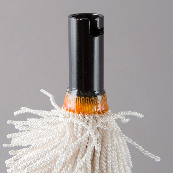 A Bar Maid polishing head set with an extra large white and orange mop.