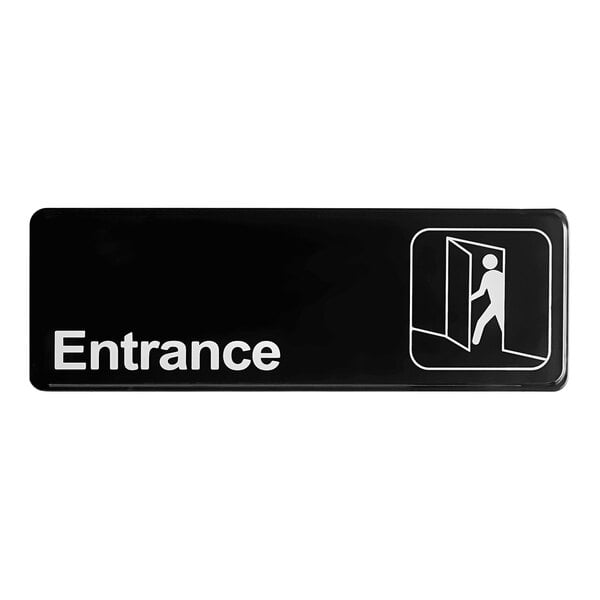 A black rectangular Thunder Group entrance sign with white text.
