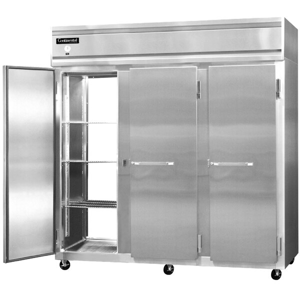 A Continental Refrigerator pass-through refrigerator with two solid doors.