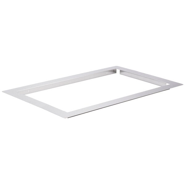 A white rectangular metal frame.