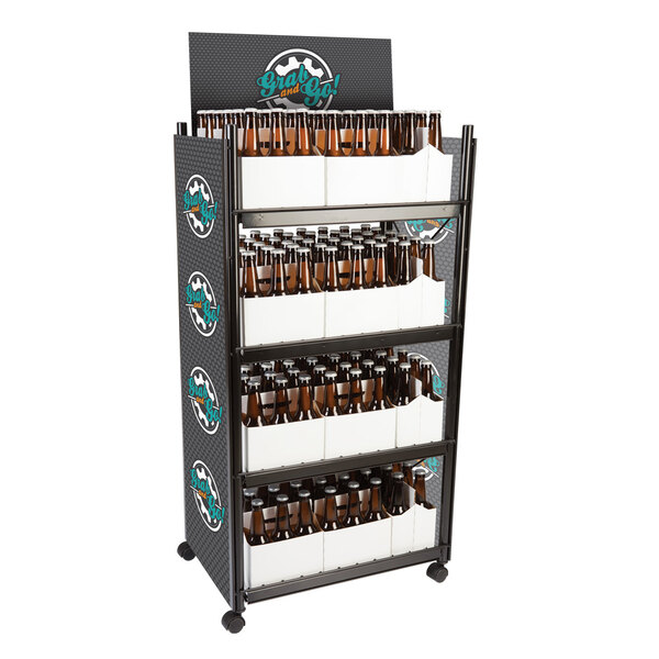 IRP WR-012 4-Shelf Beer and 6-Pack Display Rack - 23