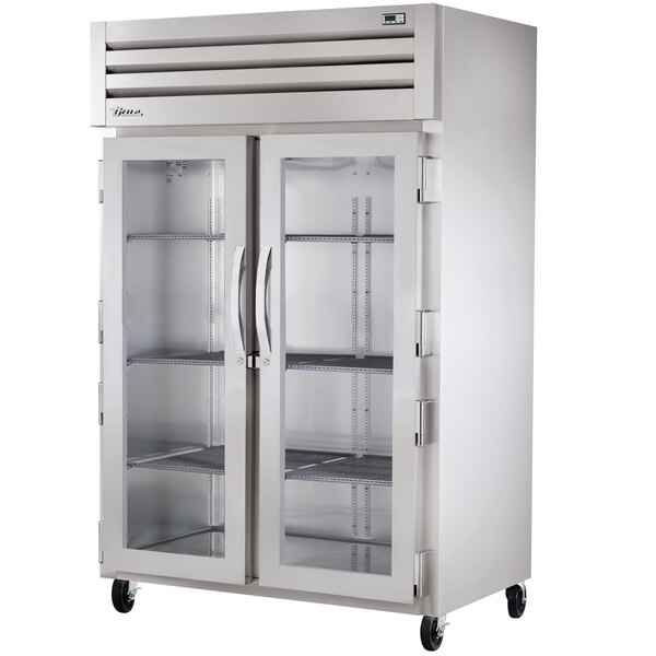 A True Spec Series glass door reach-in heated holding cabinet.