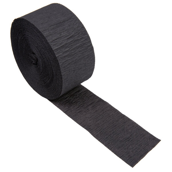 Black Velvet Crepe Paper Streamer