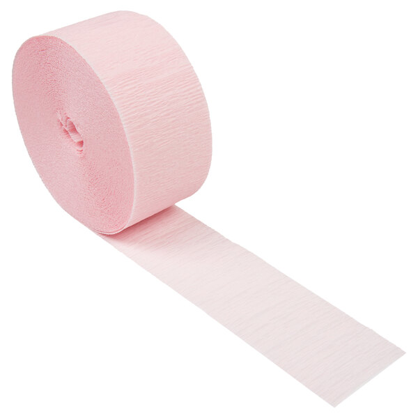 A roll of pink streamer paper.