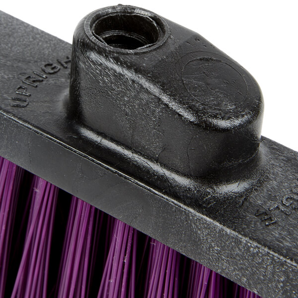 Carlisle 3686768 DuoSweep 12" Medium Duty Angled Broom Head with Purple Flagged Bristles