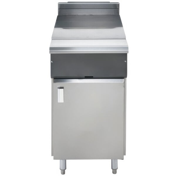 A Vulcan VWT18B spreader cabinet with a stainless steel counter top.