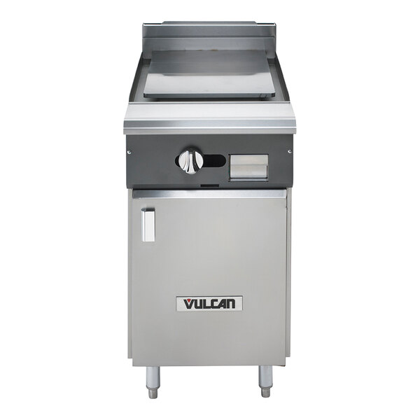 A Vulcan V-Series natural gas range with a plancha grill.