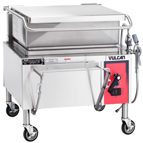 A stainless steel Vulcan tilt skillet.