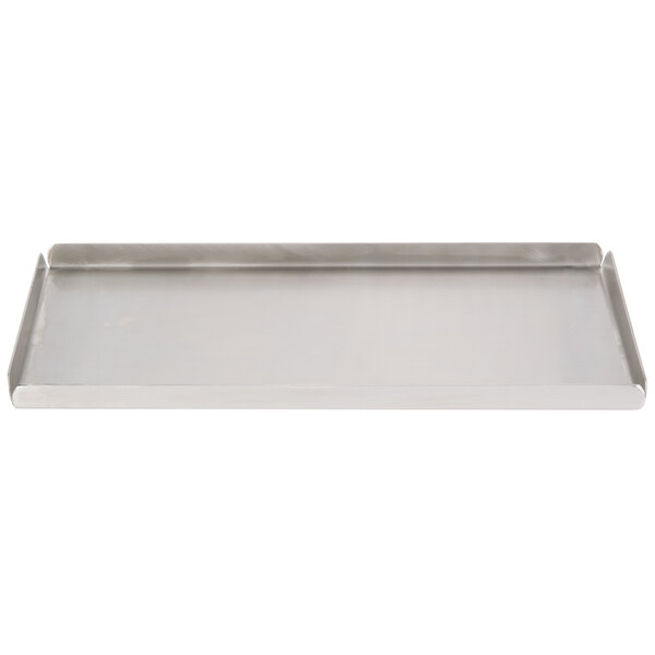 An American Metalcraft stainless steel tray with a handle.