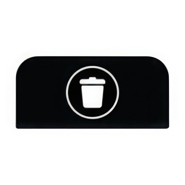 Rubbermaid 1961572 Configure Black Landfill Sign for 15 Gallon Waste Container