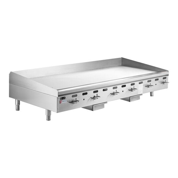 Wolf by Vulcan AGM72-NAT Natural Gas 72" Heavy-Duty Gas Countertop Griddle with Manual Controls - 162,000 BTU