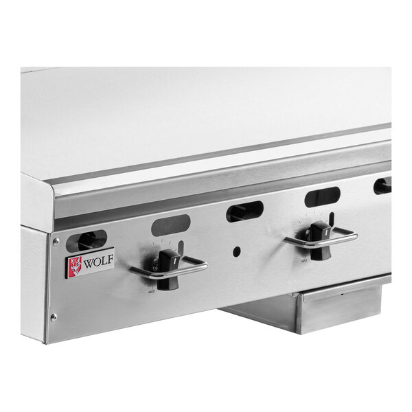 Wolf by Vulcan AGM72-NAT Natural Gas 72" Heavy-Duty Gas Countertop Griddle with Manual Controls - 162,000 BTU