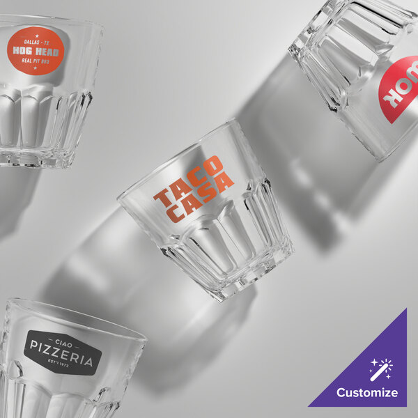 Arcoroc J2611 Granite 7 oz. Customizable Stackable Rocks / Old Fashioned Glass by Arc Cardinal - 24/Case