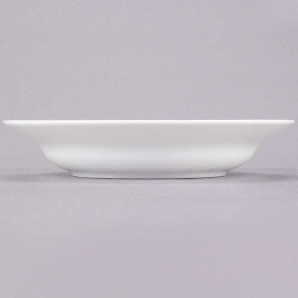 A close up of a 10 Strawberry Street Classic White porcelain soup bowl.