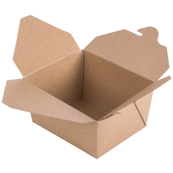 FoldPak 01BPEARTHM BioPlus Earth 5" x 4" x 2 1/2" Kraft Microwavable