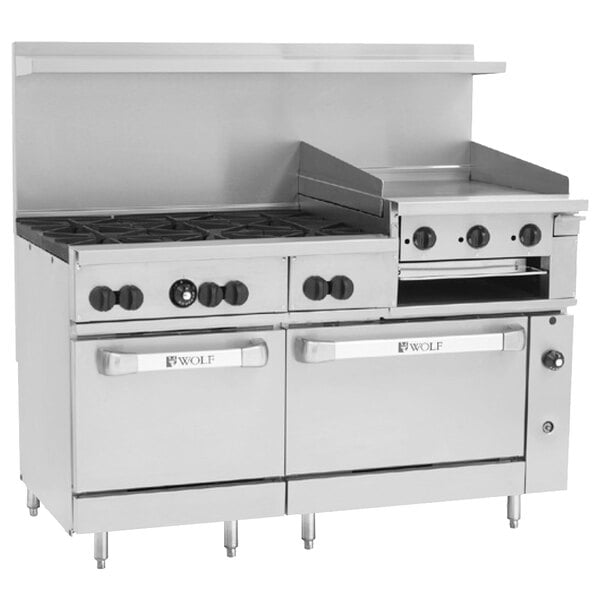 Wolf C60SC6B24GBN Challenger XL Series Natural Gas 60" Manual Range
