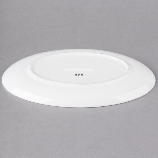 A white oval 10 Strawberry Street Ricard porcelain salad plate.