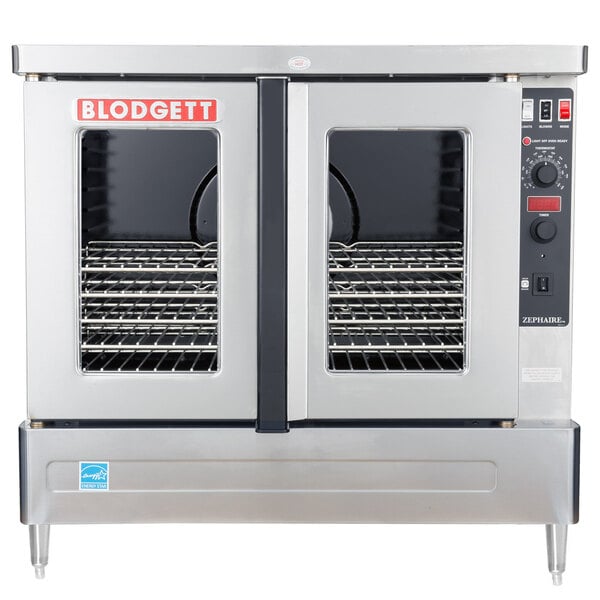 A Blodgett liquid propane convection oven with a door open.