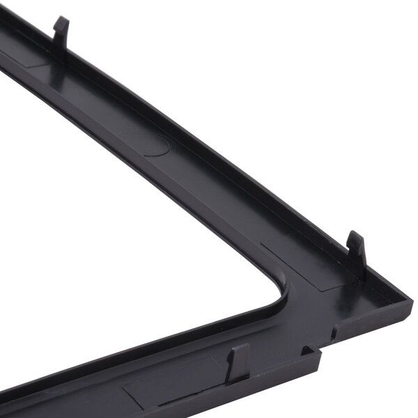 A black plastic door gasket for a Solwave commercial microwave.