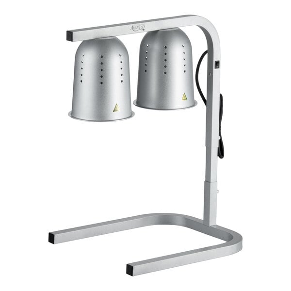 Avantco W62 Aluminum Free Standing Heat Lamp with 2 Bulbs - 120V, 500W