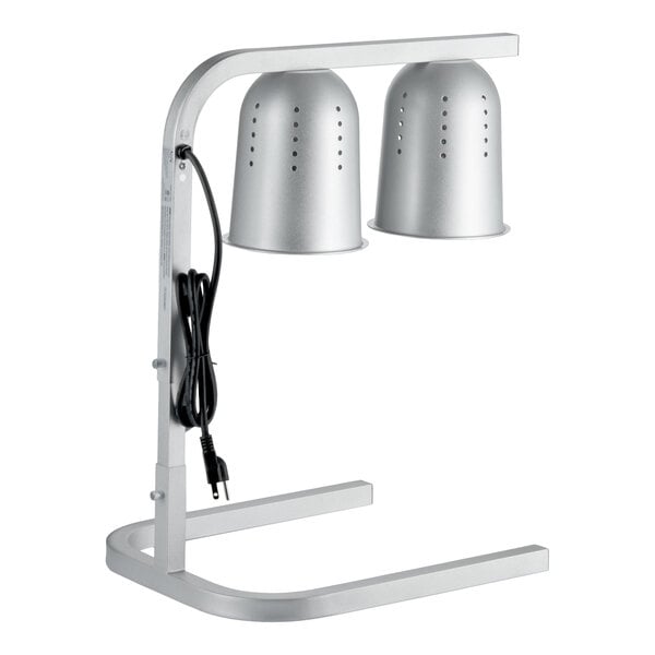 Avantco W62 Aluminum Free Standing Heat Lamp with 2 Bulbs - 120V, 500W